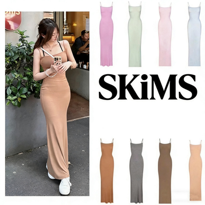 Skims辣妹露背显瘦吊带连衣裙