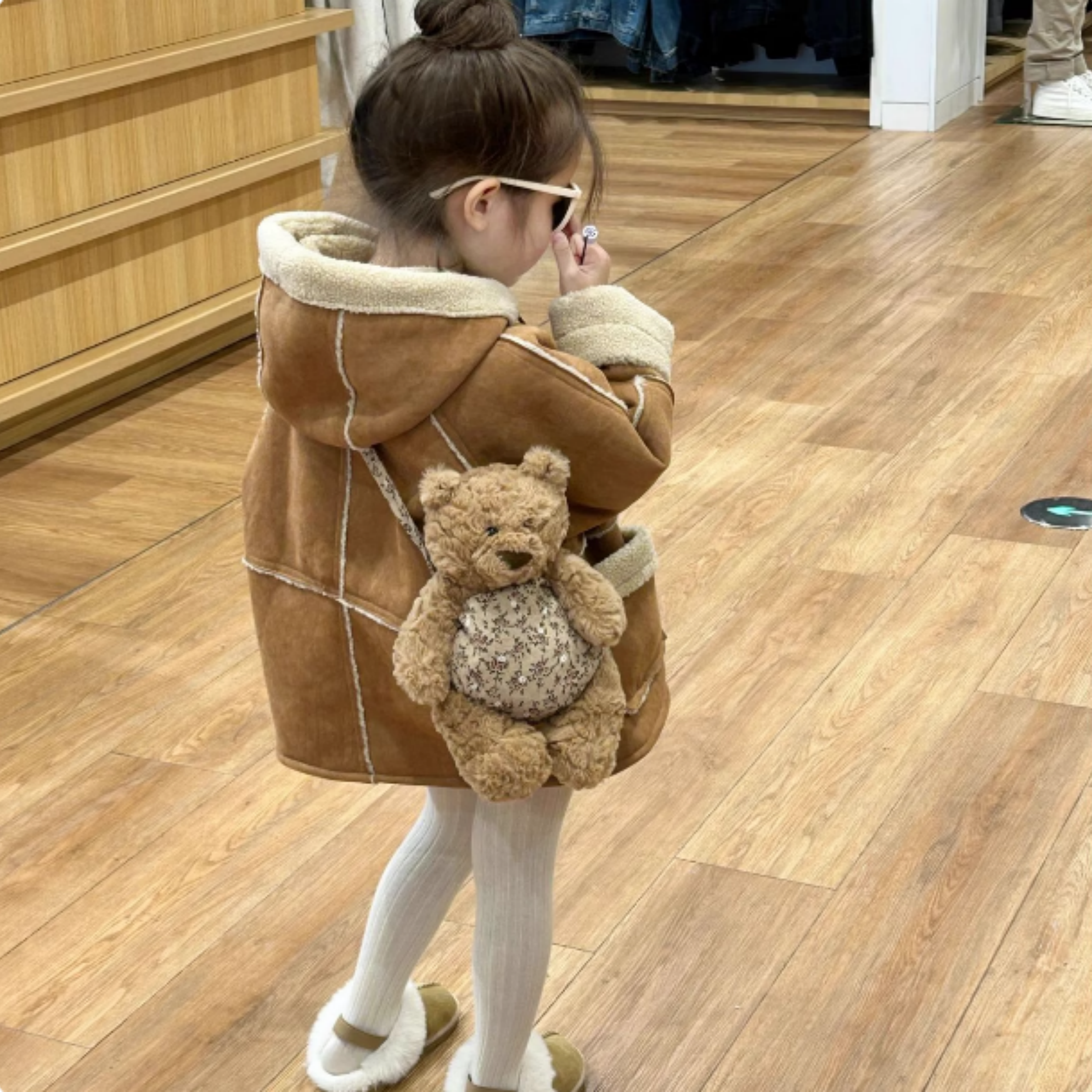 2025冬季新款韩版女童美德拉保暖连帽双面羊羔毛麂皮外套大衣儿童,童装/婴儿装/亲子装,普通外套,淘宝优惠券,粉丝福利购,淘宝优惠卷