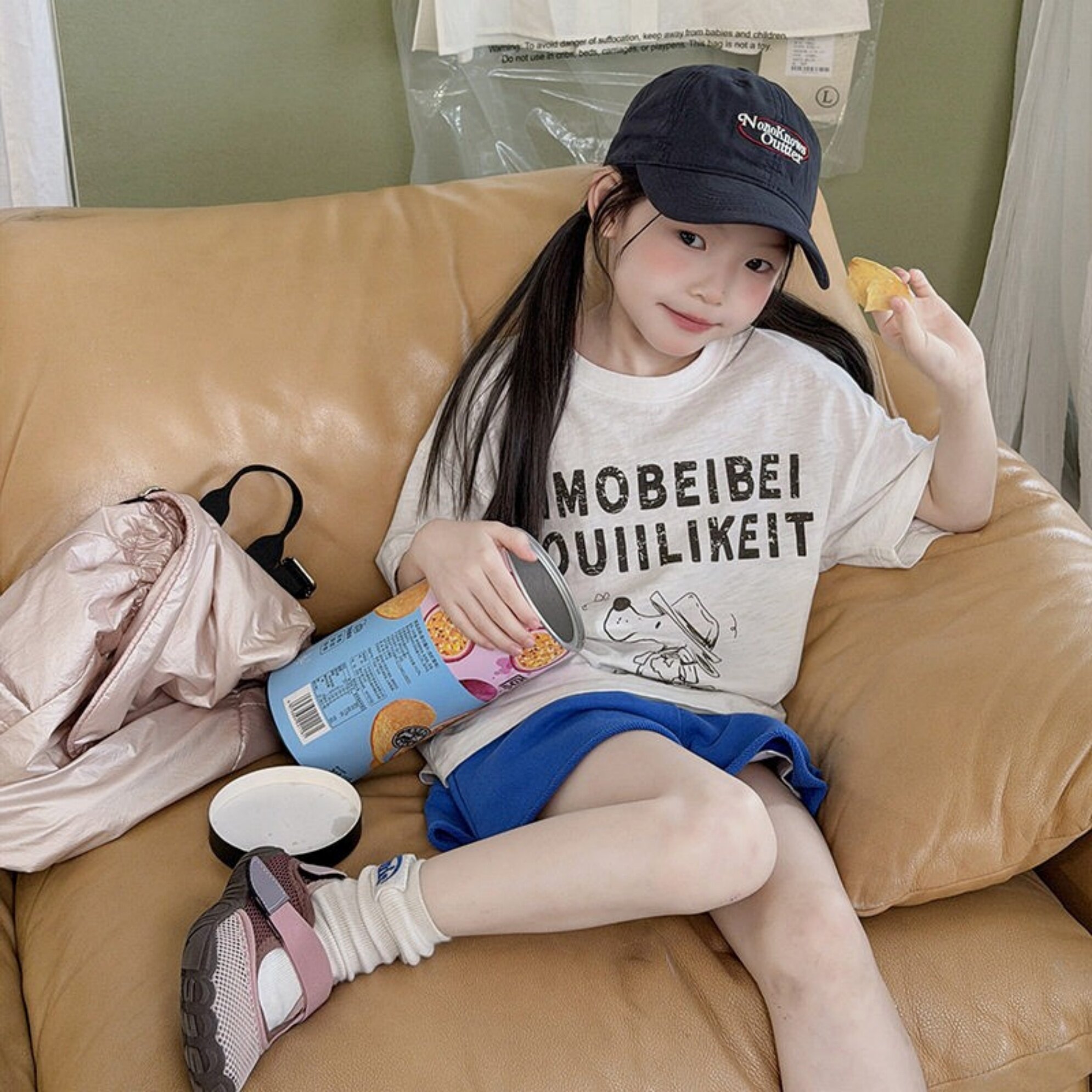 女童洗水竹节棉软糯透气短袖T恤