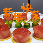 新年快乐刻字厨房盘饰压花生日节日模具果蔬印字工具水果拼盘雕刻