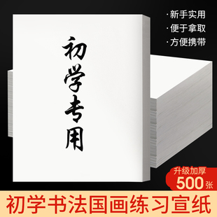 御宝阁初学者练习纸加厚手工宣纸书法专用纸半生半熟生宣国画写意毛笔书法毛笔字纸小学生软笔入门书法作品纸