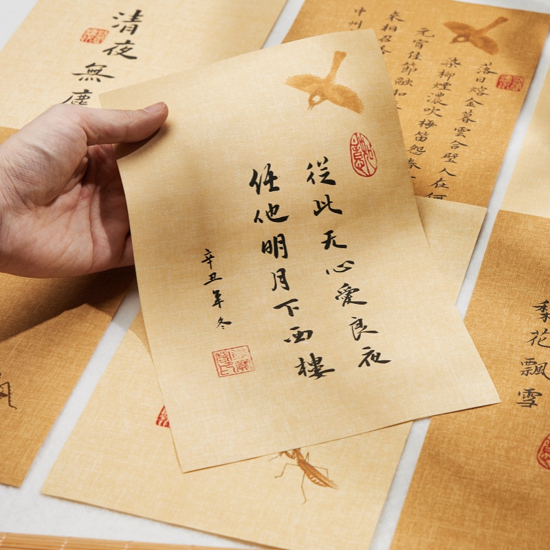 中国风信封宣纸信笺作品纸