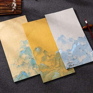 千里江山图古风信纸宣纸信笺书法纸空白蜡染书信纸小楷毛笔书法作品纸情书信签纸文创diy小纸条一笔笺书签纸