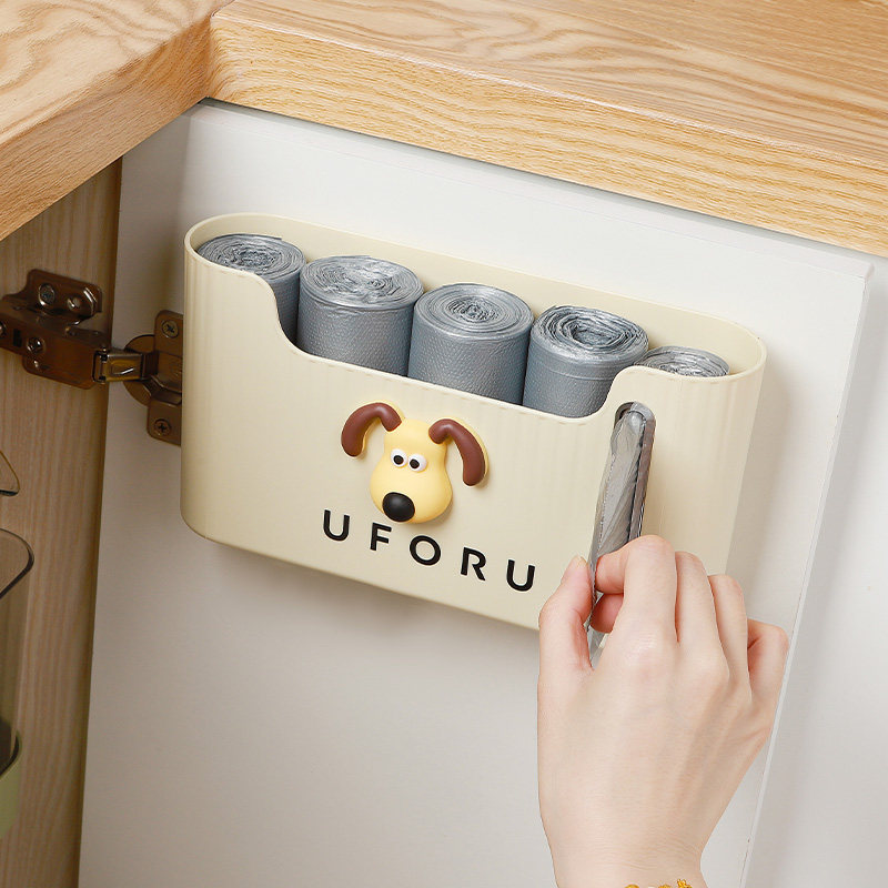 厨房垃圾袋收纳神器家用大容量免打孔壁挂抽取式创意塑料袋收纳盒,收纳整理,垃圾袋收纳盒/袋,淘宝优惠券,粉丝福利购,淘宝优惠卷