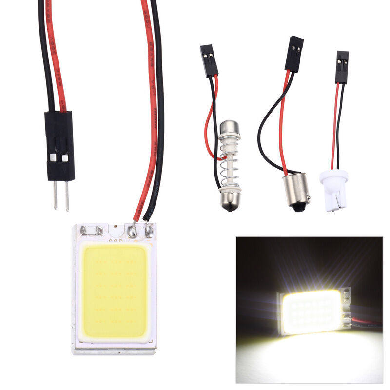 超亮汽车COB大功率LED室内灯阅读灯车厢灯车顶棚灯T10 双尖 ba9s