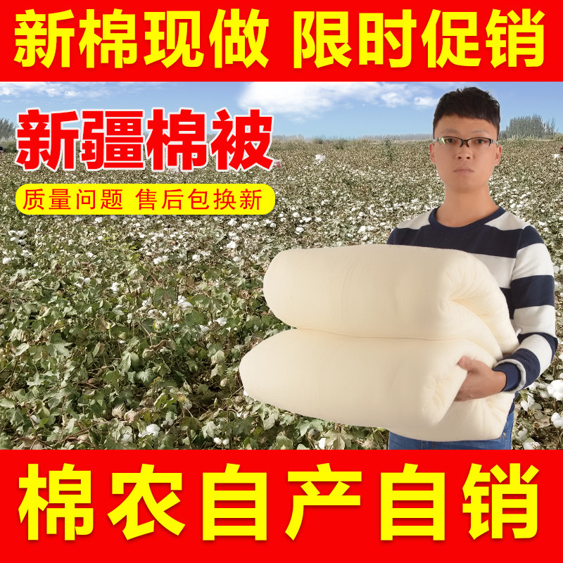 新疆棉花被冬被加厚保暖被芯纯棉花被子手工冬天棉被棉絮学生宿舍,床上用品,棉花被,淘宝优惠券,粉丝福利购,淘宝优惠卷
