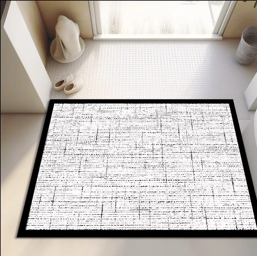 轻奢玫瑰抑菌圈绒防滑耐磨蹭脚垫