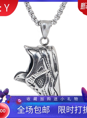 新款欧美ins个性嘻哈创意街头运动鞋AJ篮球鞋做旧复古项链钛钢鞋