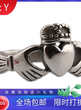新款欧美时尚个性皇冠戒指复古爱尔兰传统婚戒 象征爱情Love戒指