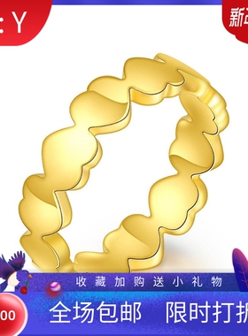 新款欧美简约ins爱心相反个性18K金情侣学生不锈钢戒指指环热卖女