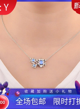 新款Opal澳宝太阳花夏威夷风向日葵项链吊坠澳宝项链饰品镶进口欧