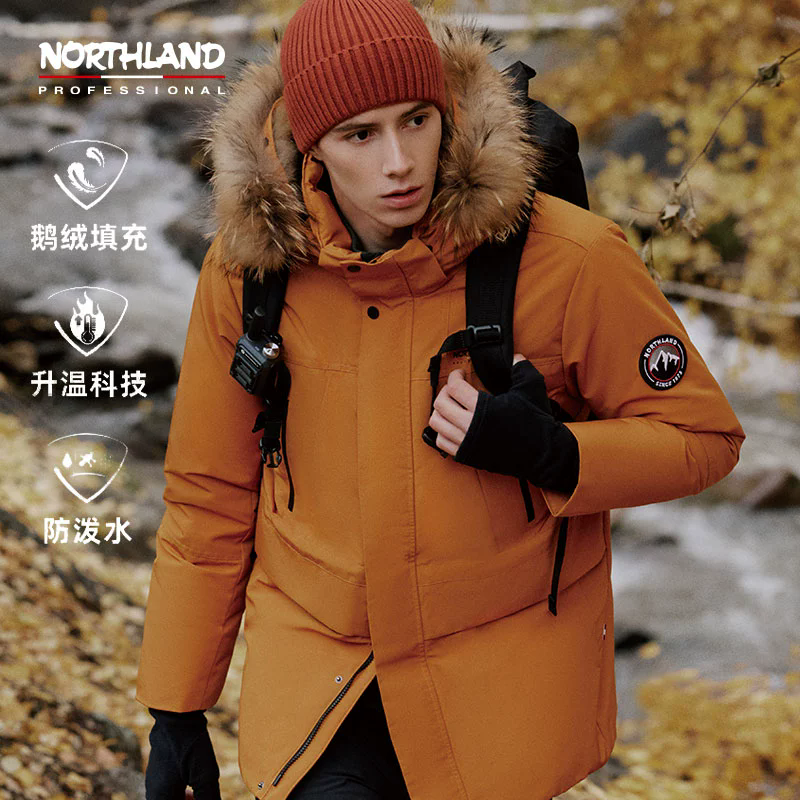 诺诗兰羽绒服情侣男23新款保暖工装外套防寒服进藏服NDJDT5802S