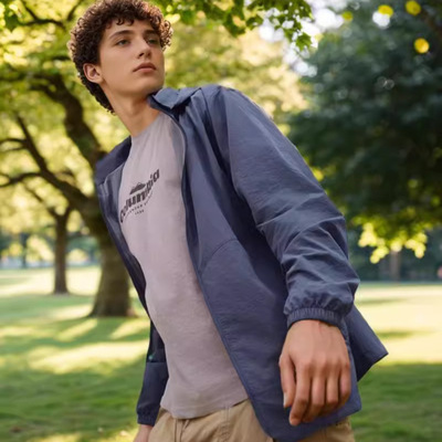 男士运动防晒服休闲连帽夹克