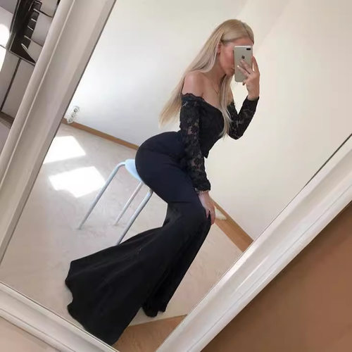 女性感蕾丝鱼尾包臀长裙