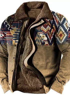 跨世纪乡村休闲宽松拉链男士外套