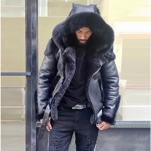 faux jacket皮毛一体冬季 fur leather 皮绒大衣 American Winter