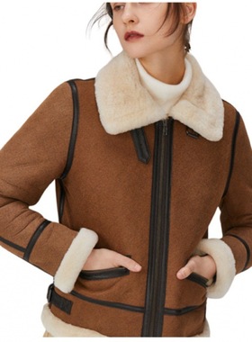 Russian winter faux fur coat women俄罗斯女冬皮草外套皮毛一体