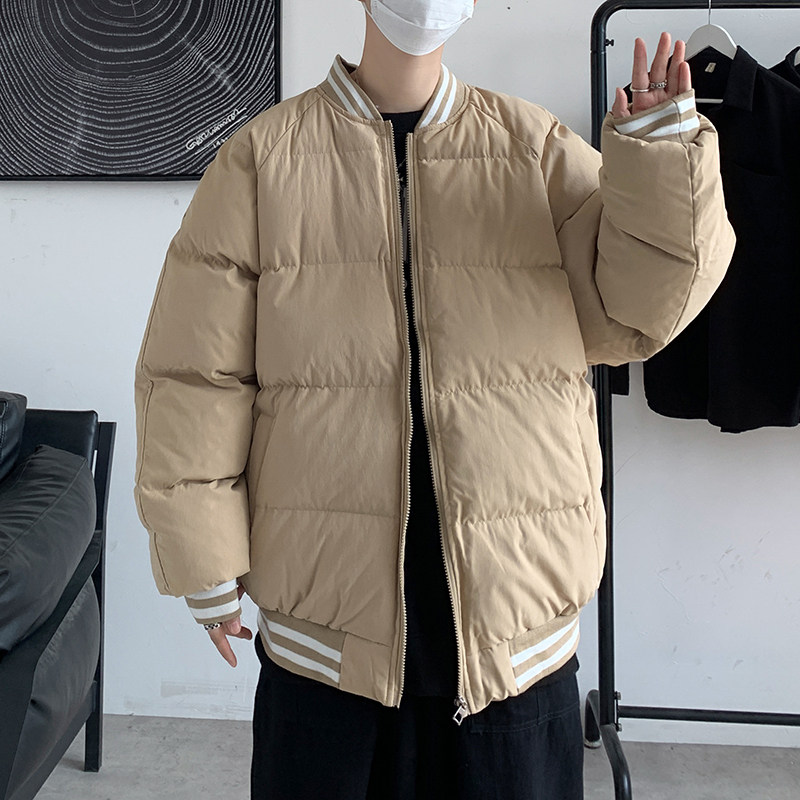冬款男棉衣面包服棒球立领拉链条纹休闲棉袄外套Y1951,男装棉衣,星座1013-1