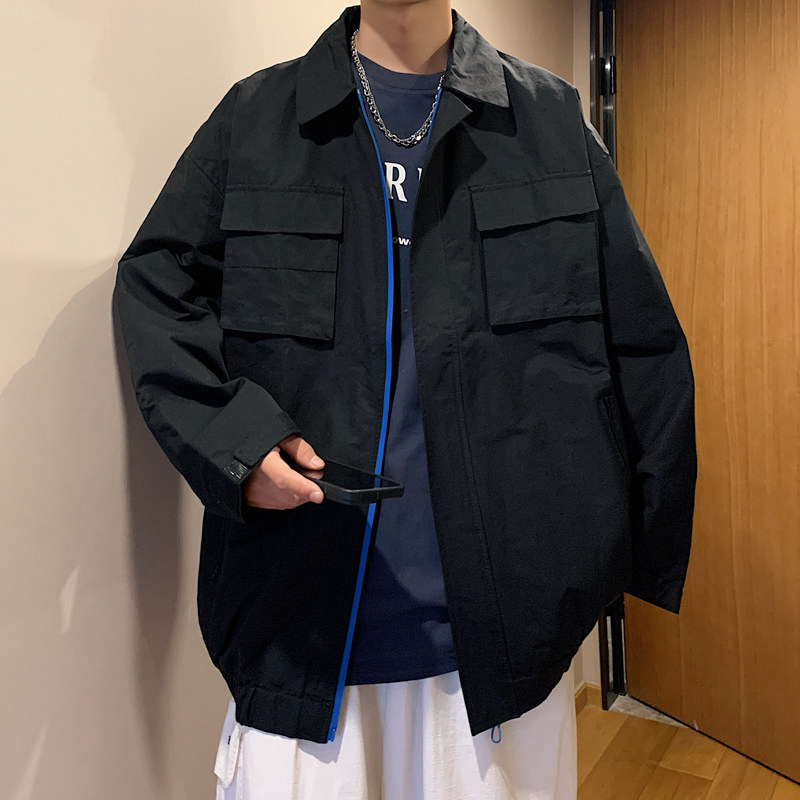 高品质秋款男夹克工装大口袋翻领拉链休闲外套JK090P60,男装夹克,星座1013-1