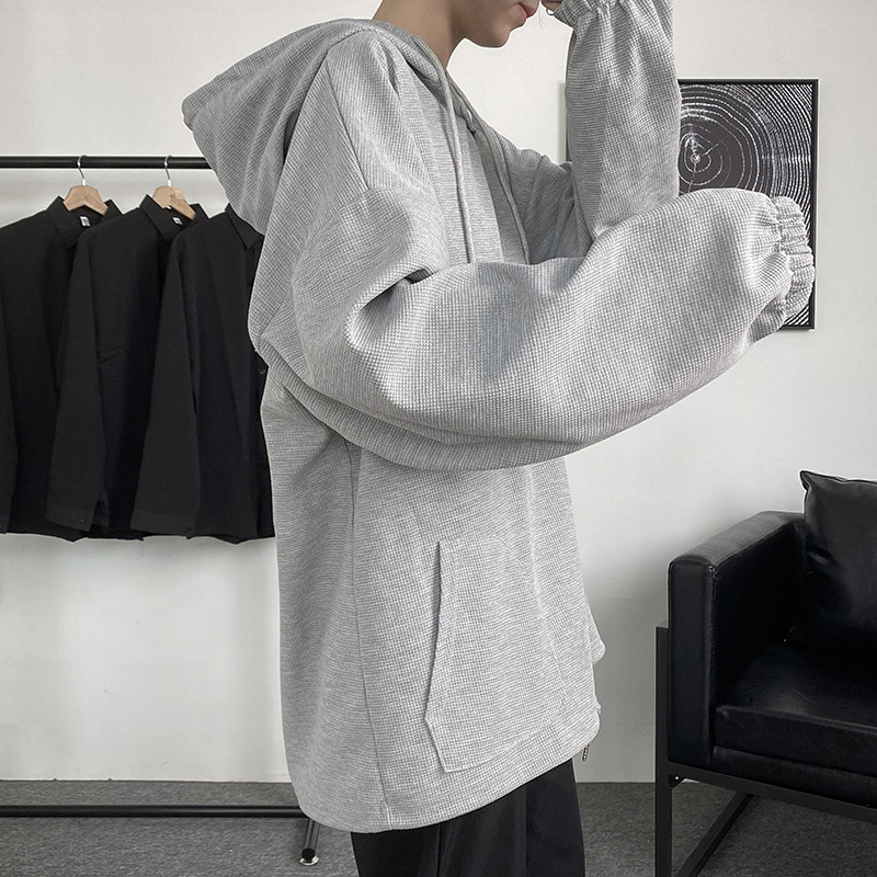 秋款男夹克衫连帽华夫格工装纯棉休闲外套J,男装夹克,星座1013-1