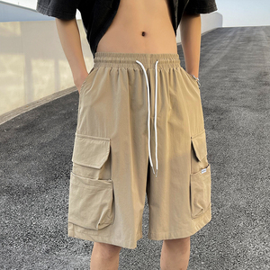 港风夏款男短裤工装裤大口袋五分马裤休闲冲锋裤D502 P30图片