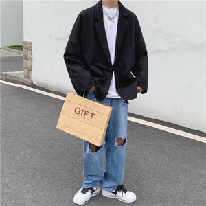 港风秋男西装外套单西一粒扣外套小西服Y332  P45图片