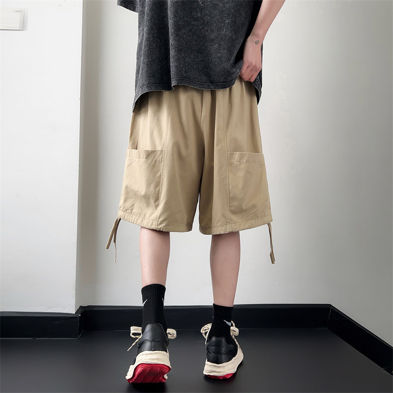 港风夏款男短裤工装裤大口袋字母刺绣五分马裤休闲马裤D1029P30,男装休闲裤,星座1013-1