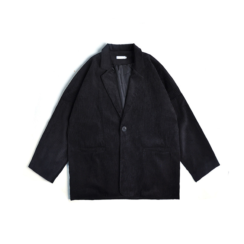 港风秋款男西装灯芯绒外套便服单西双层小西服Y1082P60,男装西服,星座1013-1