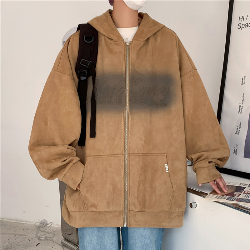 高品质秋款男夹克连帽卫衣字母刺绣渐变色冲锋衣外套wy762,男装夹克,星座1013-1