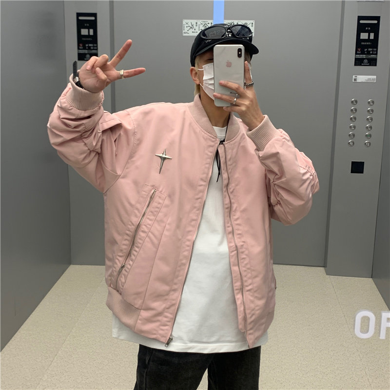 秋款男夹克立领蝴蝶褶皱十字架工装大口袋冲锋衣外套JK2533P65,男装夹克,星座1013-1