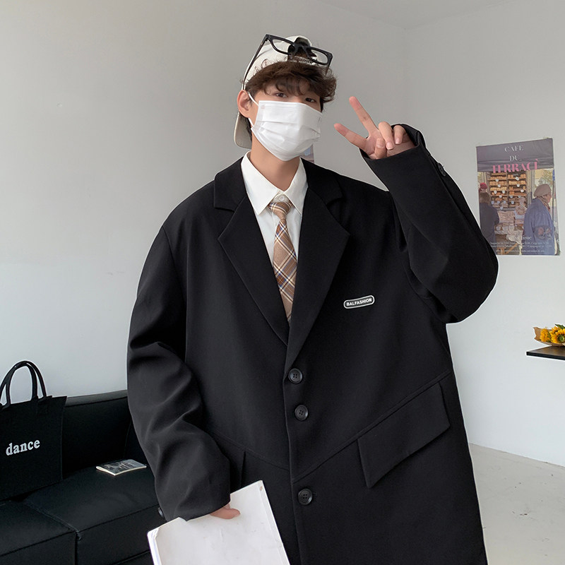 高品质港风秋款男西装外套字母印花贴标拼接夹克小西服J,男装西服,星座1013-1