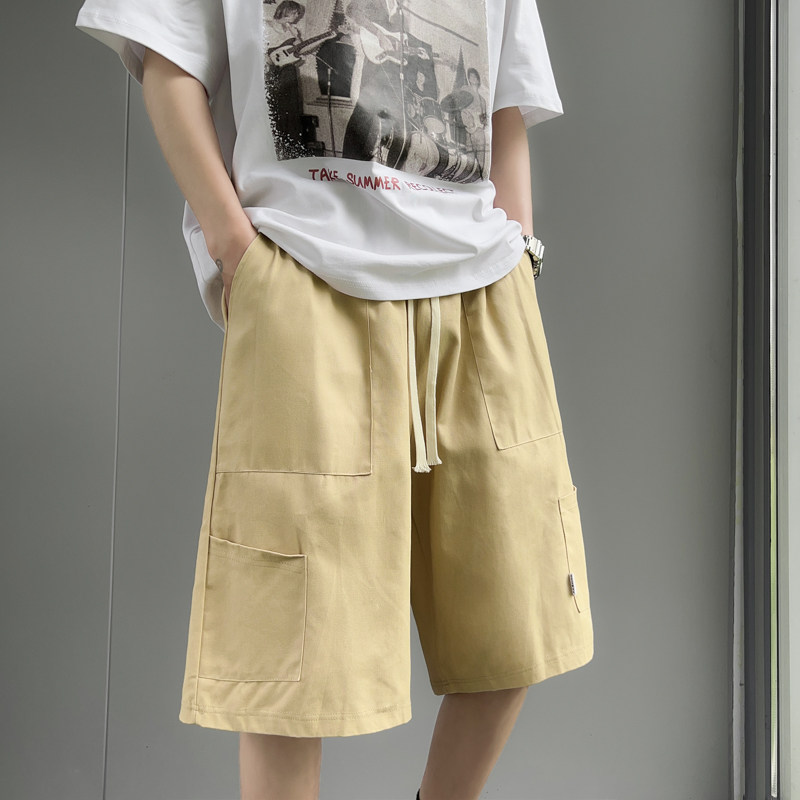港风夏款男短裤工装裤大口袋五分马裤休闲马裤D1032 P33图片