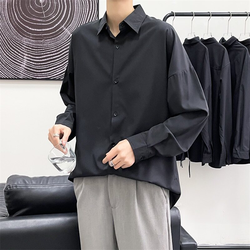 2021港风春夏款男装休闲衬衫长袖韩版翻领衬衣CS170P30,男装衬衫,星座1013-1
