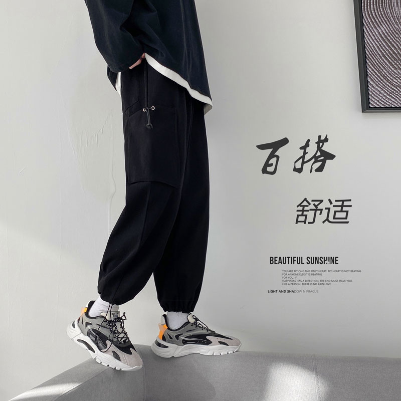 2021春款男工装裤大口袋休闲抽绳九分裤G008P30,男装休闲裤,星座1013-1