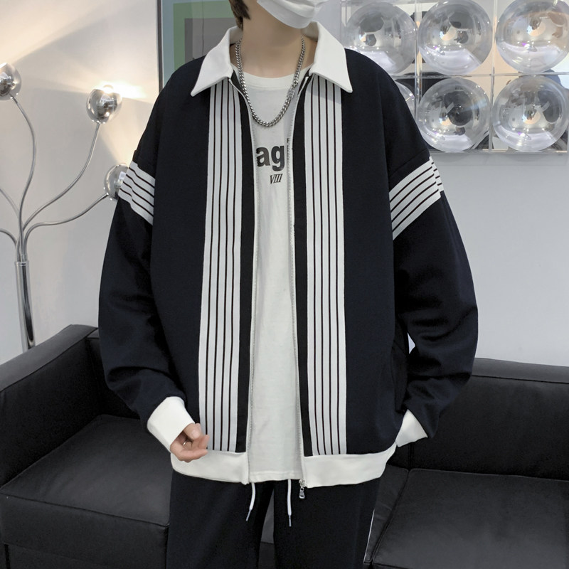 秋款男休闲运动套装条纹卫衣外套休闲长裤TZ729P75,男装休闲套装,星座1013-1