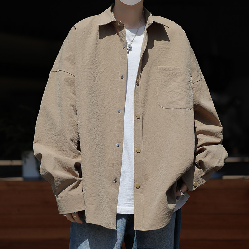 高品质港风夏款男长袖衬衫免烫双压线休闲衬衣CS4505P35,男装衬衫,星座1013-1