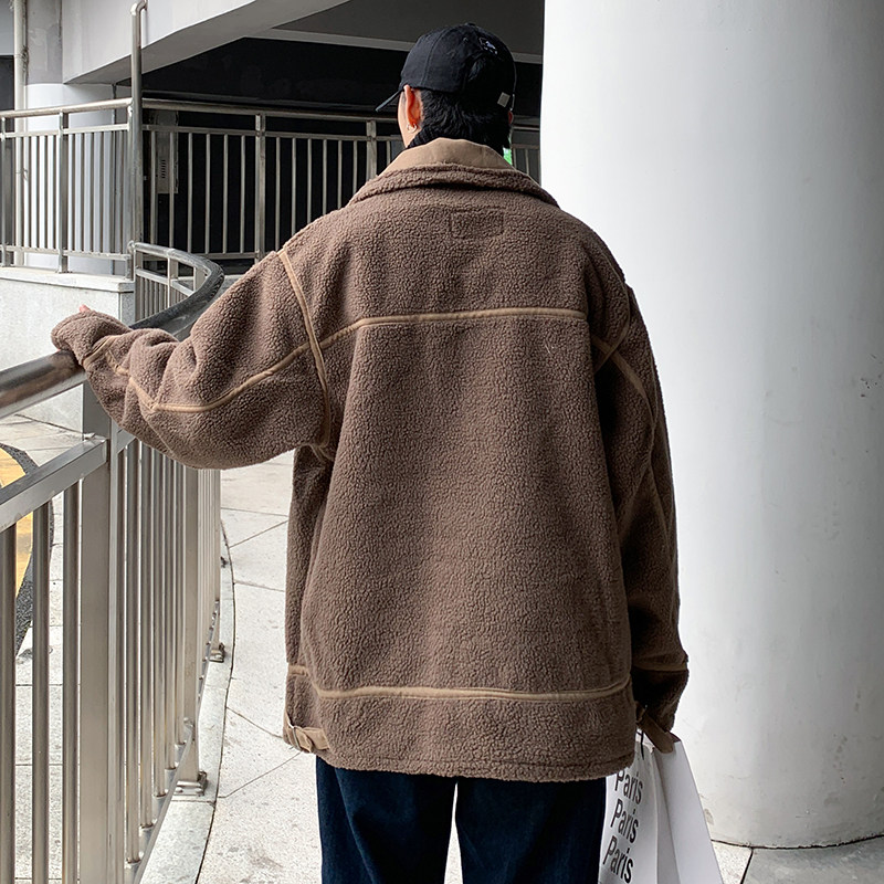 港风冬款男棉衣翻领字母印花加绒加厚棉袄休闲外套Y48,男装棉衣,星座1013-1