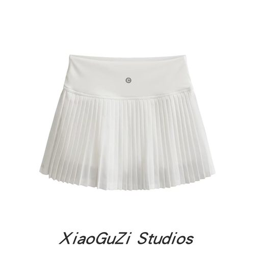 百褶裙短裙半身裙欧美A字印字