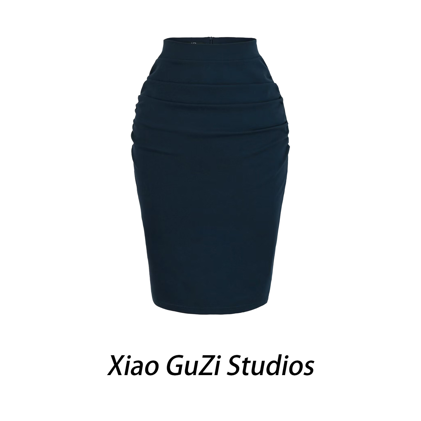 小谷姿秋冬新款美胯包臀开衩半裙性感褶皱丰胯高腰紧身显瘦短裙女