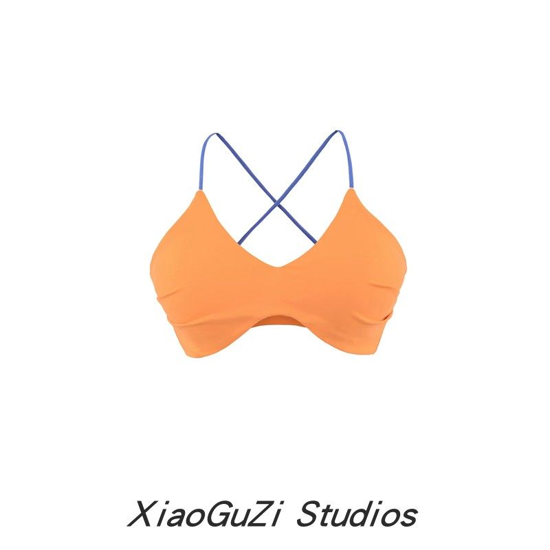 交叉带胸垫上衣沙滩彩色辣妹细肩带打底内搭内衣夏季海岛比基尼女,运动/瑜伽/健身/球迷用品,瑜伽内衣,淘宝优惠券,粉丝福利购,淘宝优惠卷