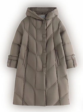 断码特价【多米诺中长款鹅绒服】90鹅绒加厚保暖宽松显瘦D589