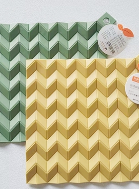 方形防烫隔热垫TPR餐垫杯垫碗盘垫防滑垫厨房锅垫简约方形可水洗