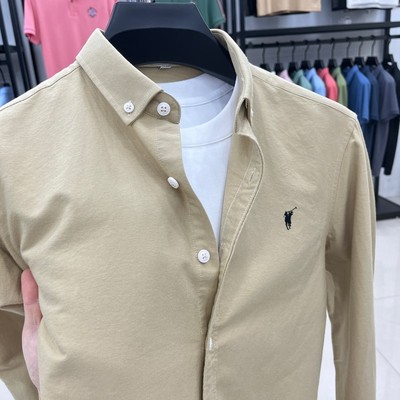 【品牌折扣】保罗纯棉长袖衬衫男