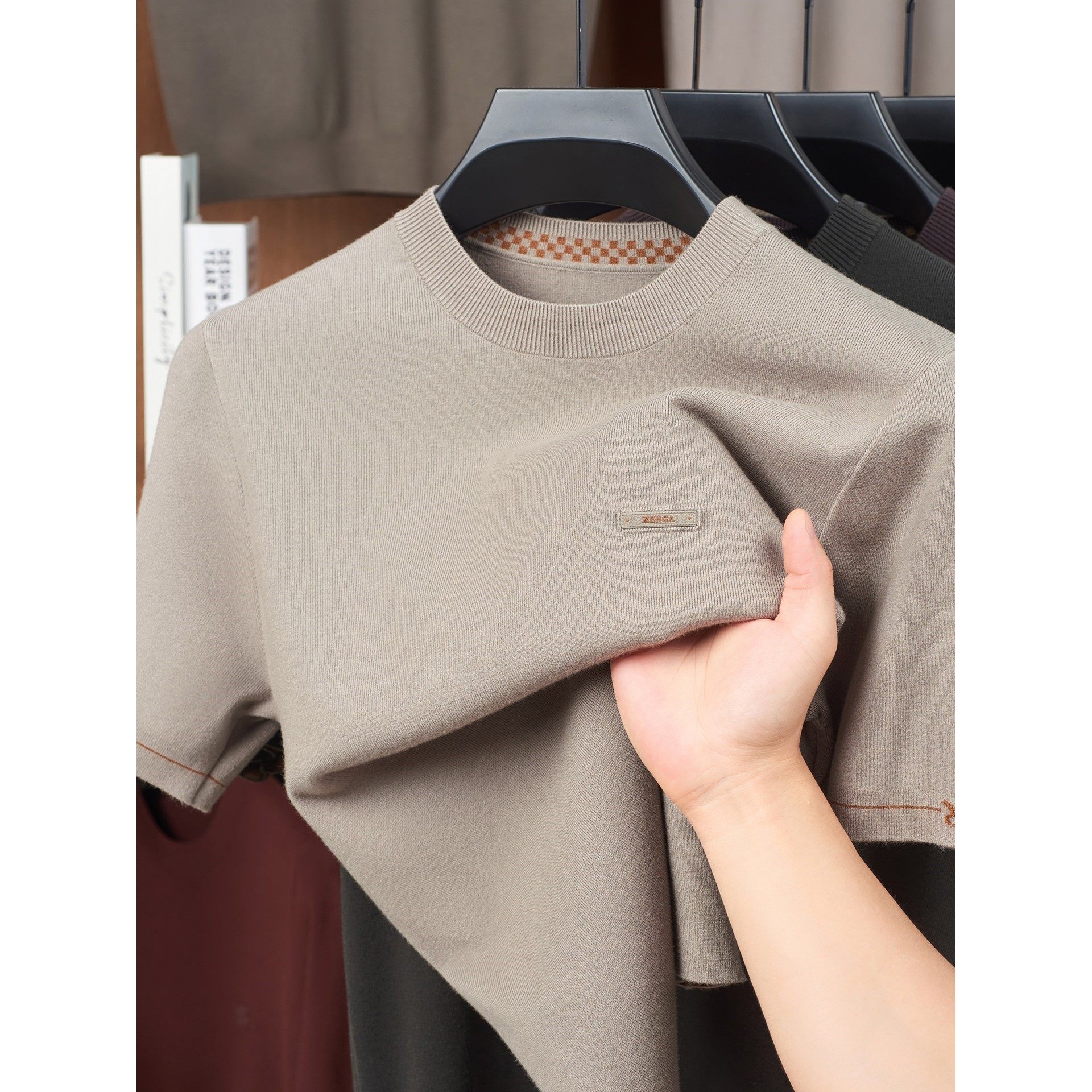 高端男士圆领针织衫毛衣休闲百搭潮流打底衫短袖t恤纯色上衣春秋,男装,针织衫/毛衣,淘宝优惠券,粉丝福利购,淘宝优惠卷