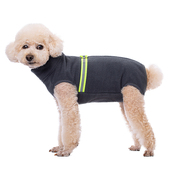 宠物小狗衣服秋冬装 吉娃娃贵宾雪纳瑞中小型犬护肚摇粒绒四脚背心