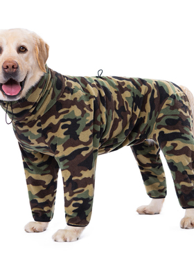 大狗衣服冬装新款金毛大麦町黄金猎犬中型犬型摇粒绒保暧四脚棉衣