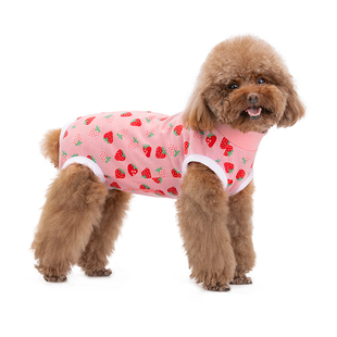 小狗春夏薄款护肚背心防着凉宠物包肚贵宾博美母狗手术绝育断奶服