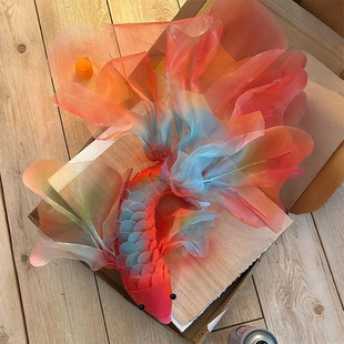 结婚布置红色节庆蓝色金鱼锦鲤装饰婚房店铺橱窗活动氛围美陈国庆