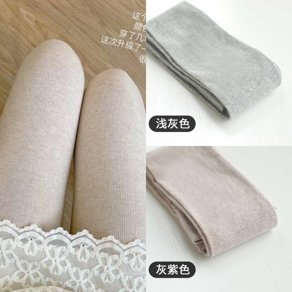 袋装春秋中厚棉燕麦米白色连裤袜收腹提臀浅色奶杏女打底裤