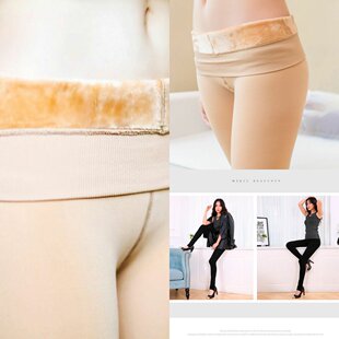 显瘦连裤 加绒加厚女士外穿一体加大保暖裤 袜 锦纶高密打底裤 袋装